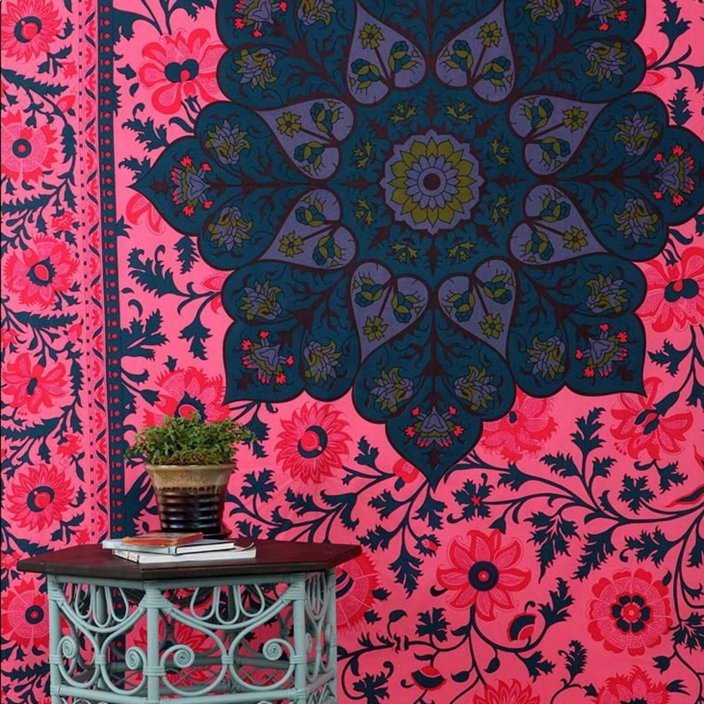 Urban Outfitters Technicolor Medallion Tapestry